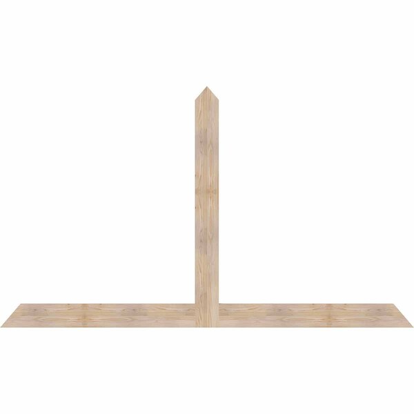 Ekena Millwork Portland Smooth Timber Gable Bracket, Douglas Fir, 96"W x 56"H x 1 1/2"D x 5 1/2"F, 14/12 Pitch GBW096X56X0206POR00SDF - main
